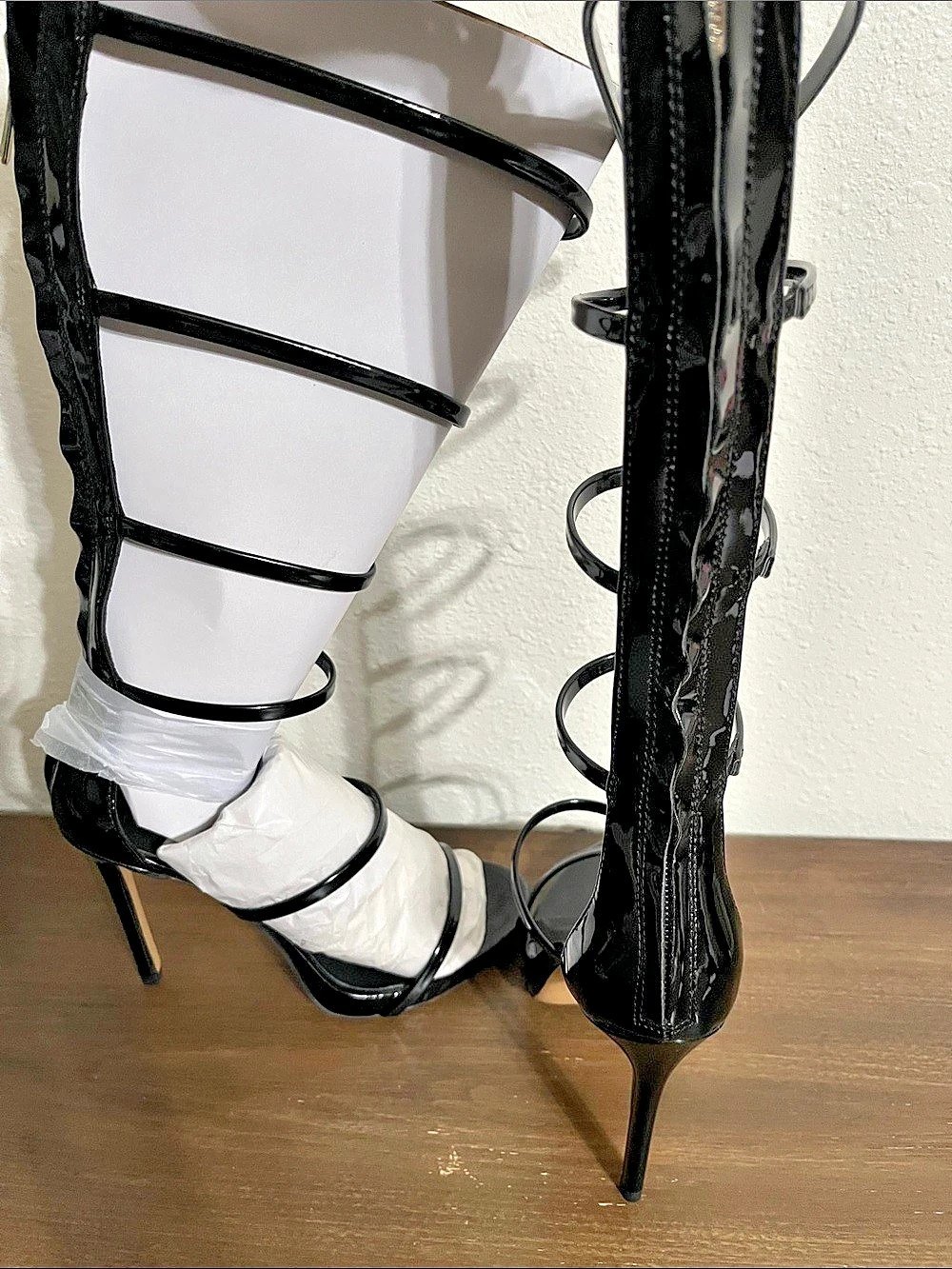 ALDO Amylynn Black Strappy Heels - Picture 3 of 11